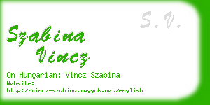 szabina vincz business card